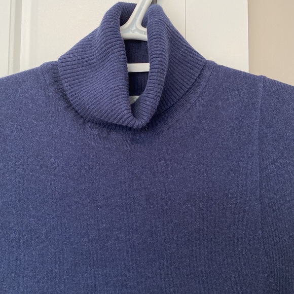 Kersh navy blue long cotton/ spandex blend dress with belt size M PTP16 length57 - Picture 5 of 9